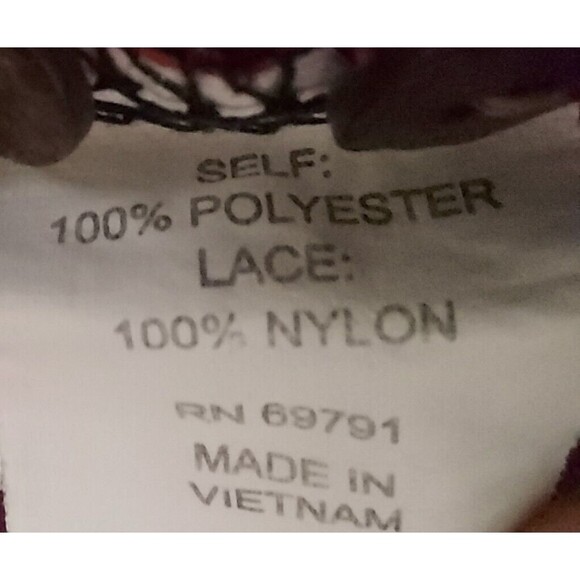 Fig & Flower Womens Shirt M Magenta Red Colorful Tie Front Button Up Sheer - Picture 5 of 7